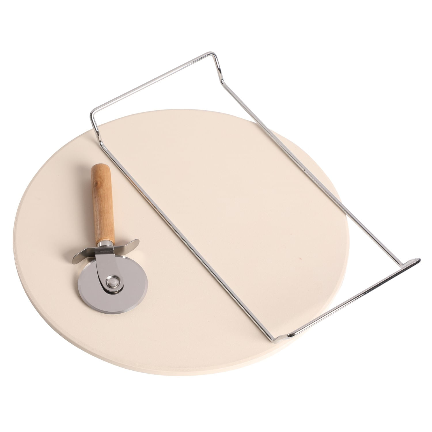 Piedra para Pizza con Cortador 33cm Diámetro
