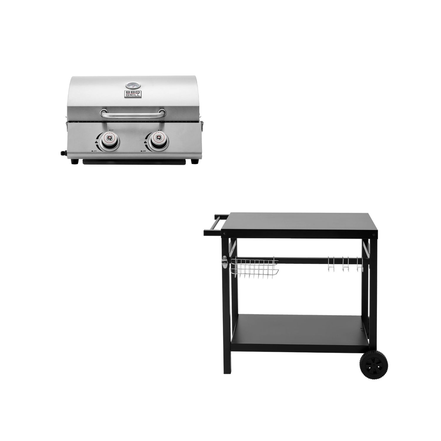 Pack parrilla a gas grill to go + Carro BBQ